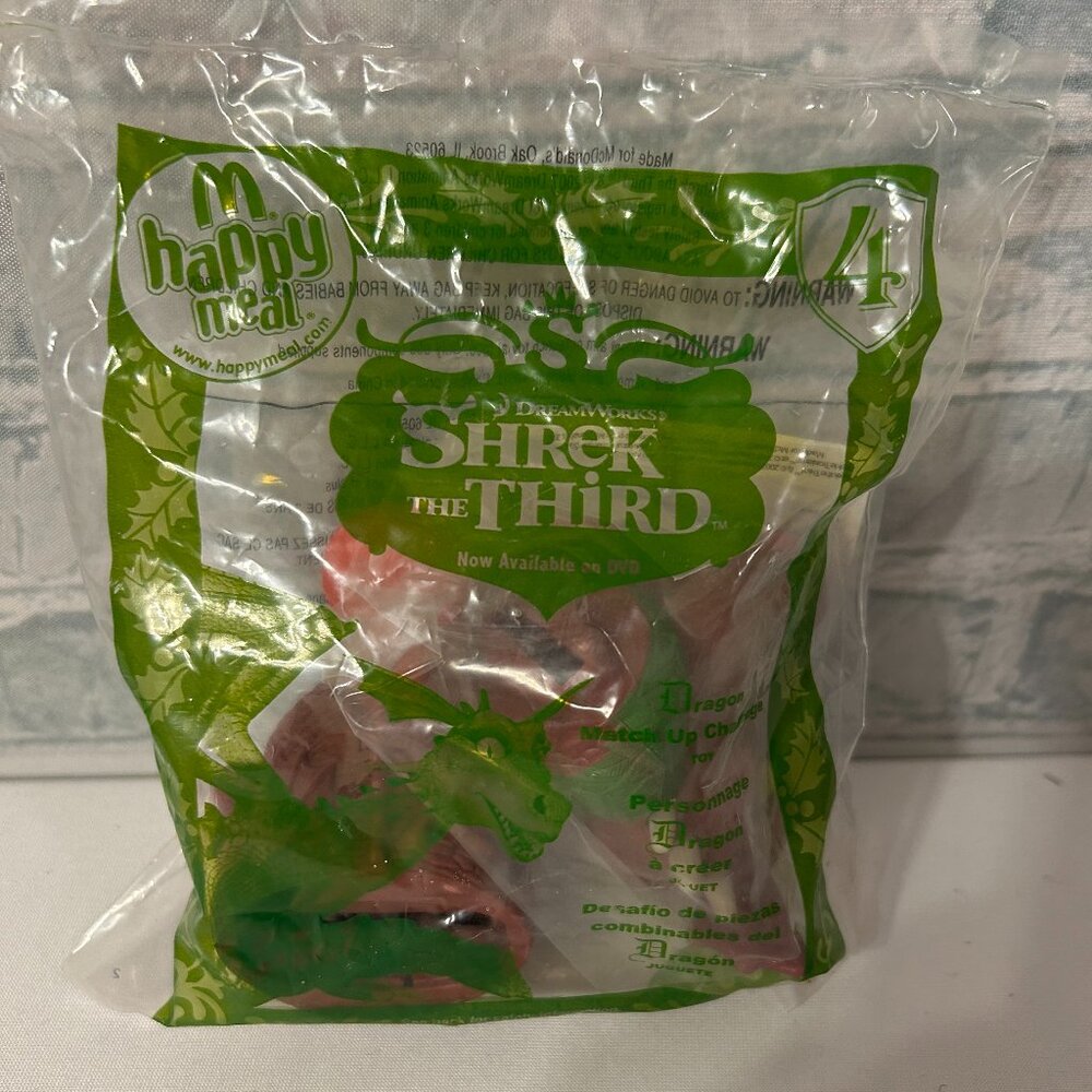 MCDONALDS SHREK THE THIRD DRAGON MATCH UP CHALLENGE TOY #4